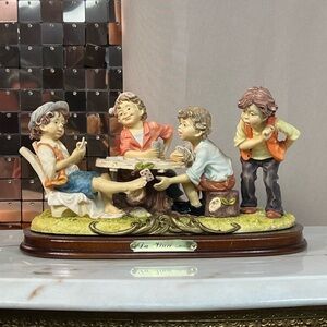 DaVinci Collection The Cheats Figurine Set Children Playing Cards